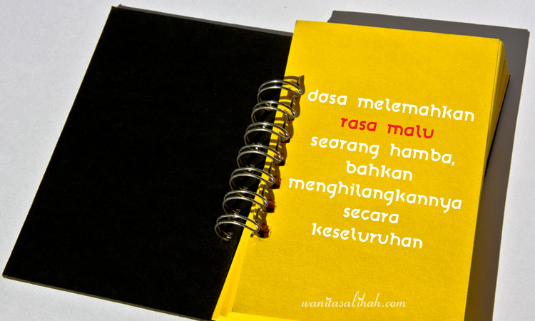 Akibat dosa, hilangnya rasa malu